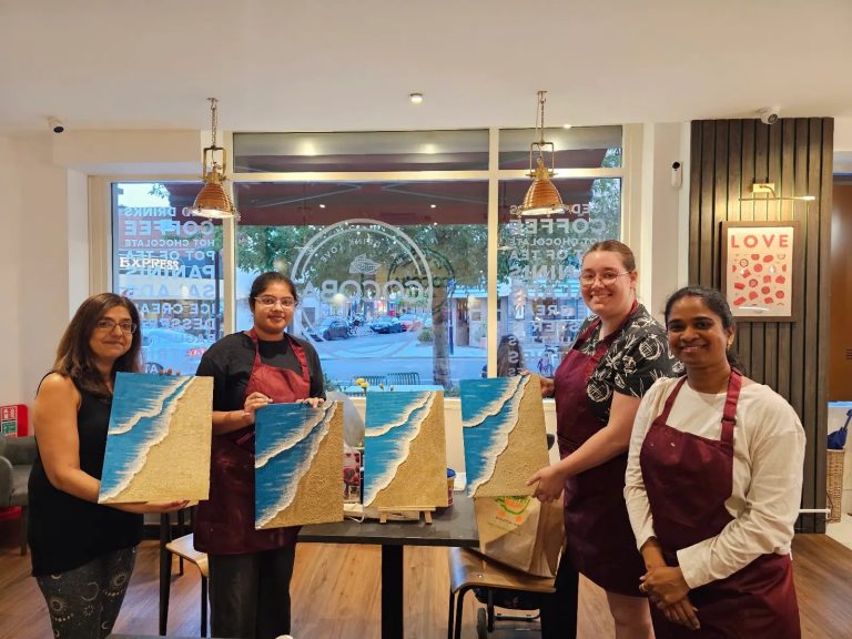 Sip and Paint evening at Devi Arts