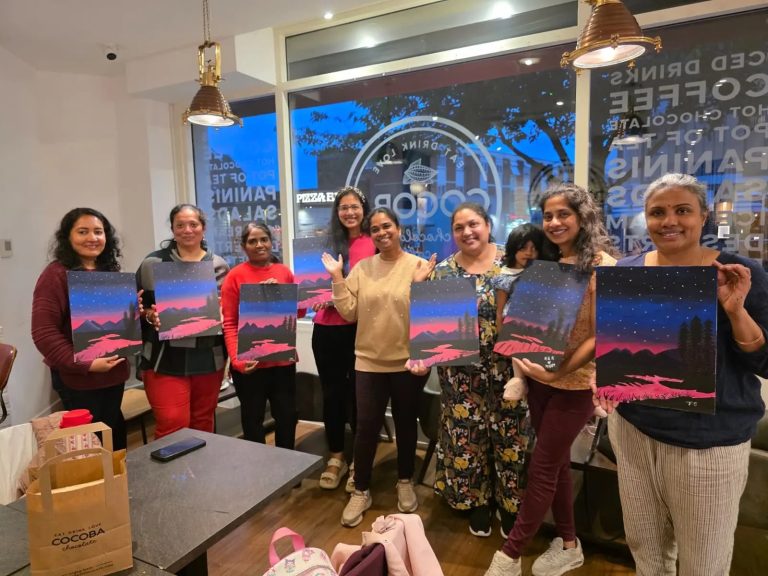 Sip and Paint evening at Devi Arts