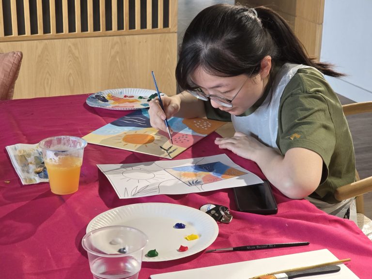 Students painting together at the Art Club, One Maidenhead