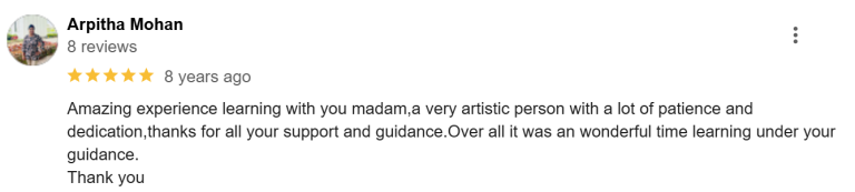 Devi Arts student/parent testimonial