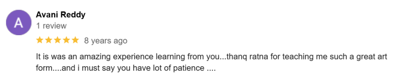 Devi Arts student/parent testimonial