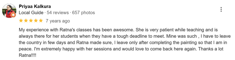 Devi Arts student/parent testimonial