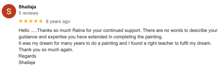 Devi Arts student/parent testimonial