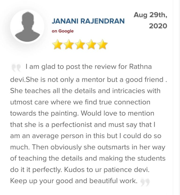 Devi Arts student/parent testimonial
