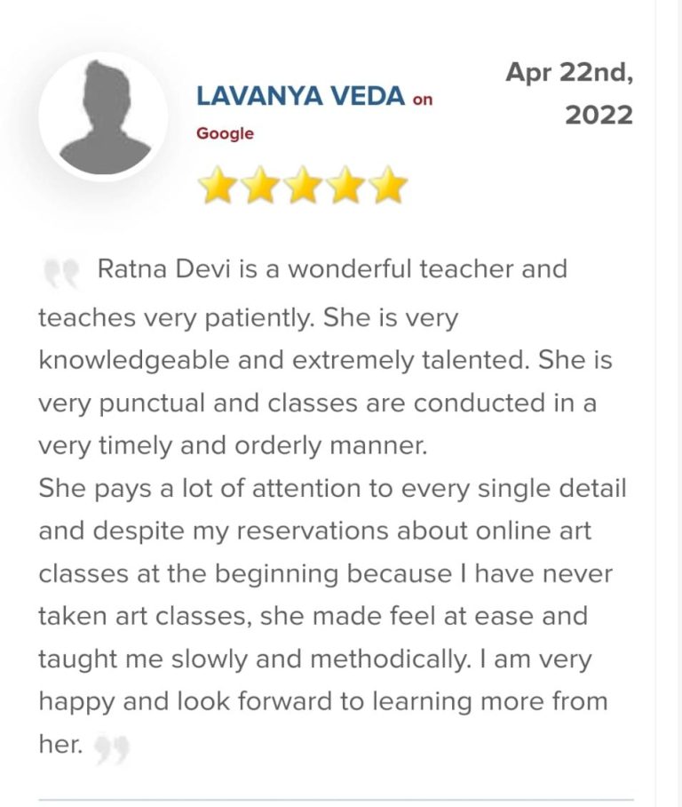 Devi Arts student/parent testimonial