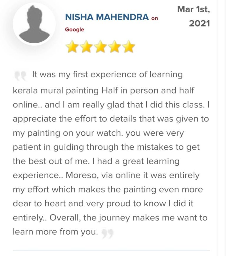 Devi Arts student/parent testimonial