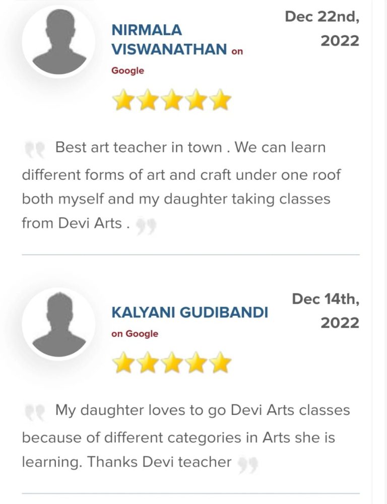 Devi Arts student/parent testimonial