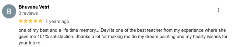 Devi Arts student/parent testimonial